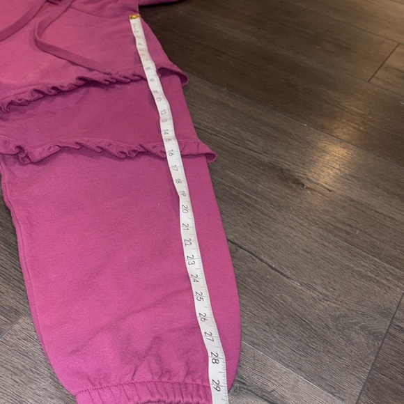 Rebecca Minkoff Evelyn Hoodie Sweatshirt Ruffle Sleeve Size XL Color:Grape - Picture 9 of 10